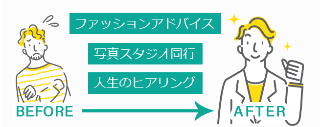 ファッションアドバイス・写真スタジオ同行